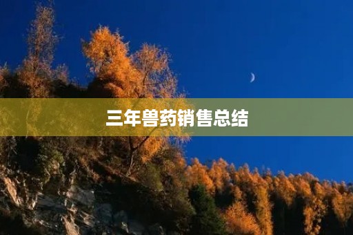 三年兽药销售总结
