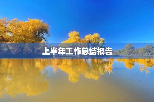 上半年工作总结报告(9篇)