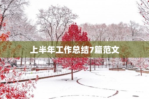 上半年工作总结7篇范文