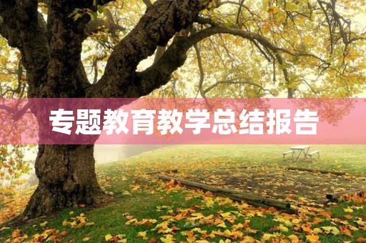 专题教育教学总结报告