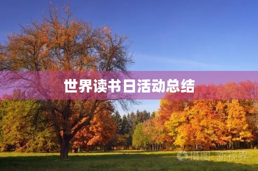 世界读书日活动总结(通用8篇)