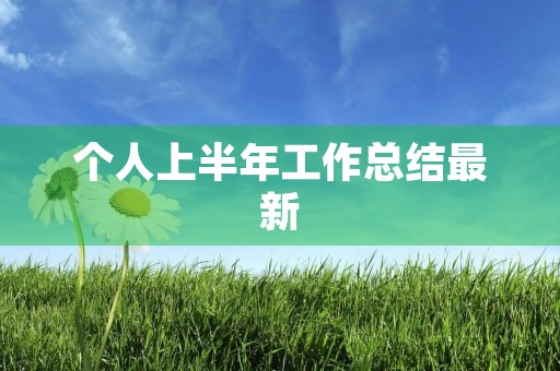 个人上半年工作总结最新