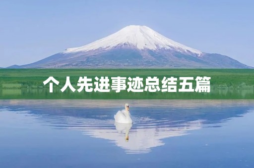 个人先进事迹总结五篇