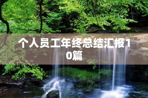 个人员工年终总结汇报10篇 个人员工年终总结汇报10篇