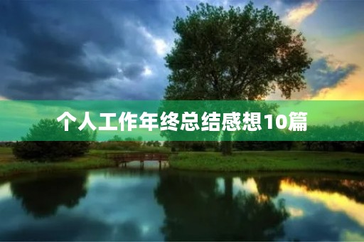 个人工作年终总结感想10篇