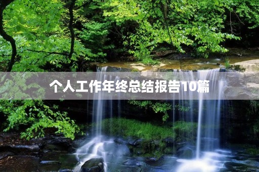 个人工作年终总结报告10篇