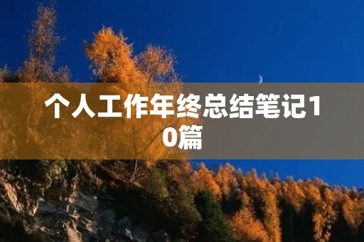 个人工作年终总结笔记10篇