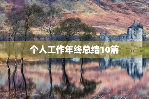 个人工作年终总结10篇