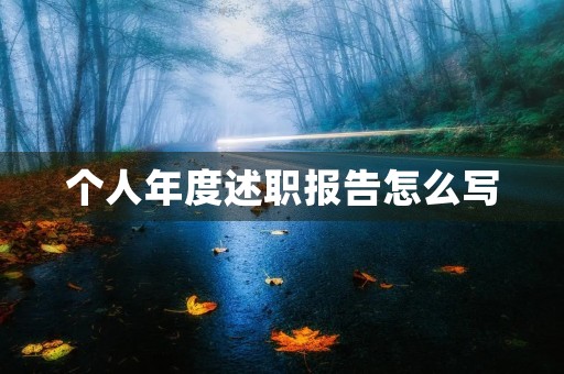 个人年度述职报告怎么写 个人年度述职报告怎么写