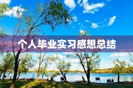 个人毕业实习感想总结 个人毕业实习感想总结