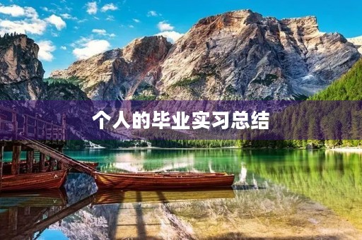 个人的毕业实习总结（五篇）