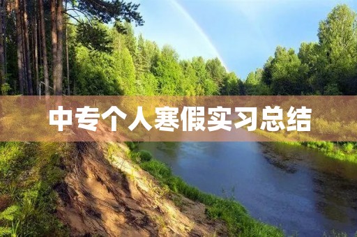 中专个人寒假实习总结 中专个人寒假实习总结