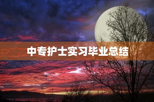 中专护士实习毕业总结 中专护士实习毕业总结