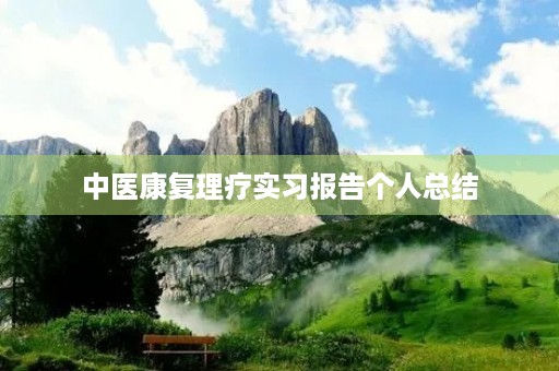 中医康复理疗实习报告个人总结