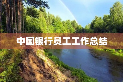 中国银行员工工作总结