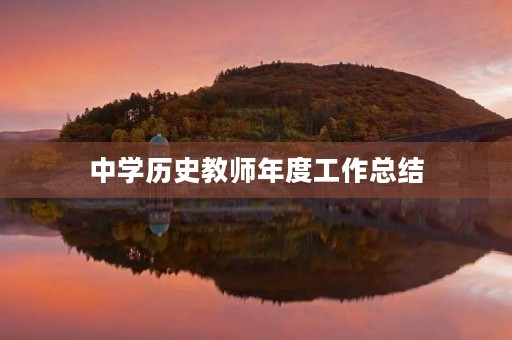 中学历史教师年度工作总结