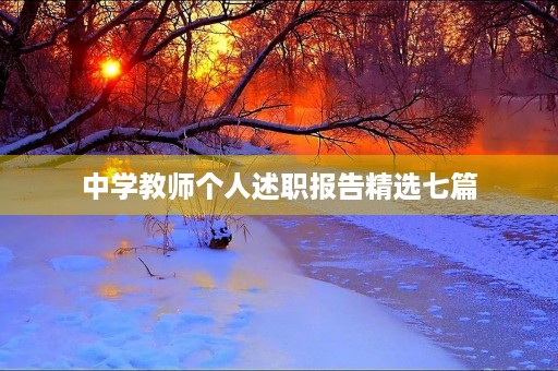 中学教师个人述职报告精选七篇（2023）