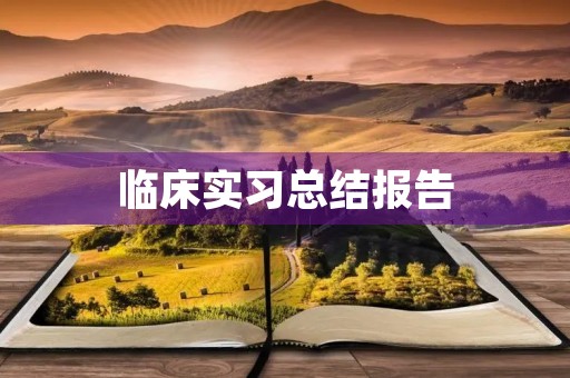 临床实习总结报告