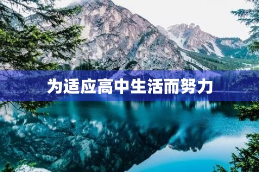 为适应高中生活而努力