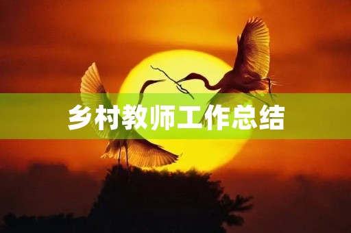 乡村教师工作总结