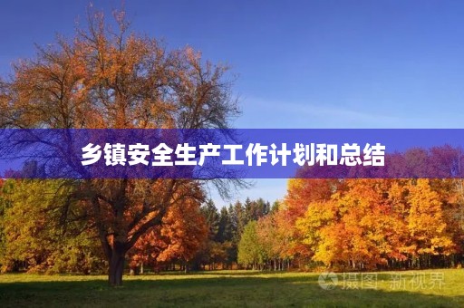 乡镇安全生产工作计划和总结