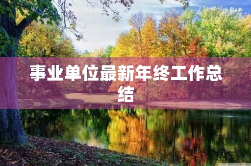 事业单位最新年终工作总结