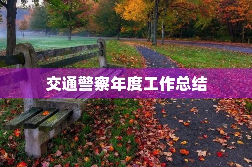 交通警察年度工作总结