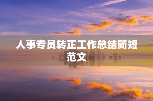 人事专员转正工作总结简短范文