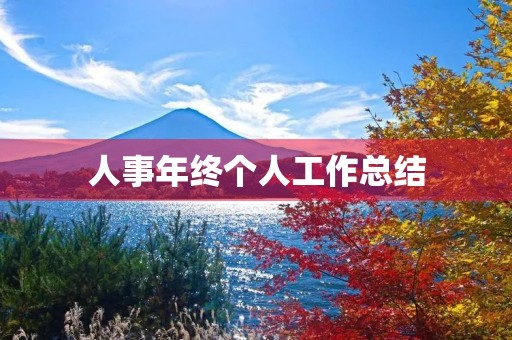 人事年终个人工作总结