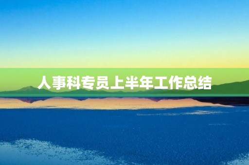 人事科专员上半年工作总结