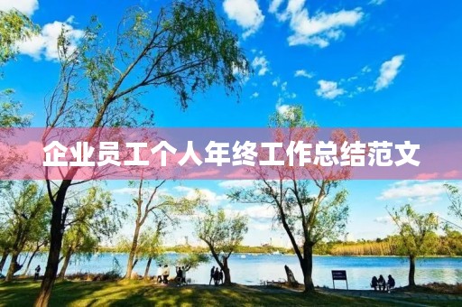 企业员工个人年终工作总结范文