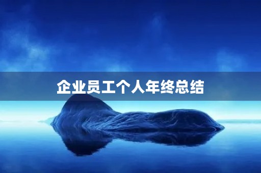 企业员工个人年终总结