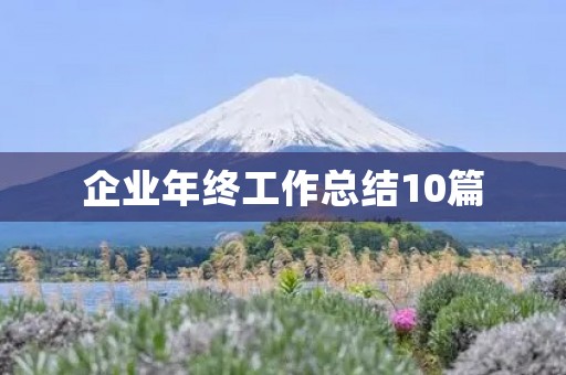 企业年终工作总结10篇