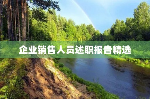 企业销售人员述职报告精选（7篇）