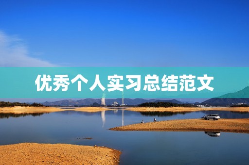 优秀个人实习总结范文