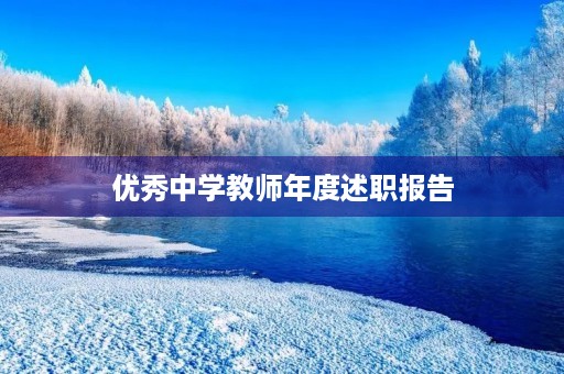优秀中学教师年度述职报告 优秀中学教师年度述职报告