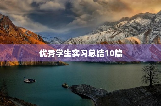 优秀学生实习总结10篇