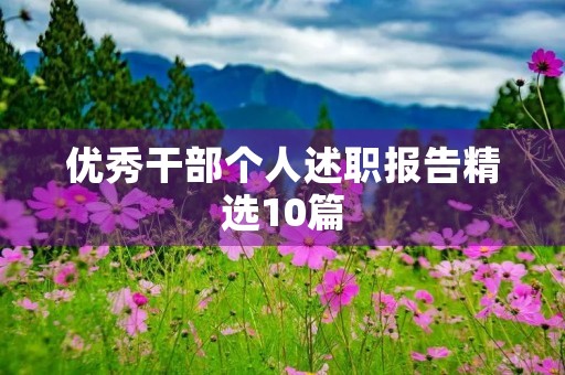 优秀干部个人述职报告精选10篇