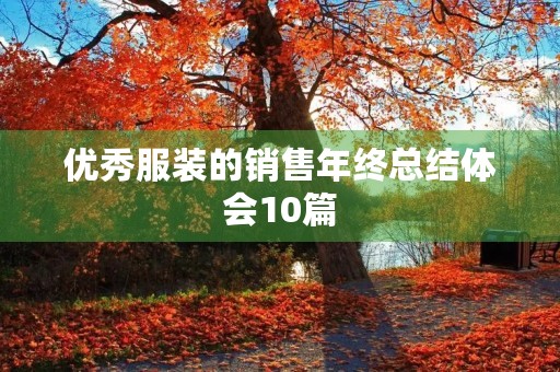 优秀服装的销售年终总结体会10篇 优秀服装的销售年终总结体会10篇