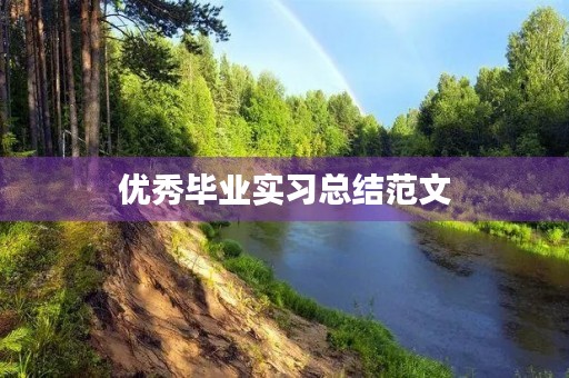 优秀毕业实习总结范文