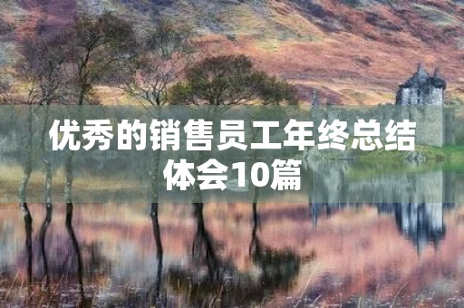优秀的销售员工年终总结体会10篇