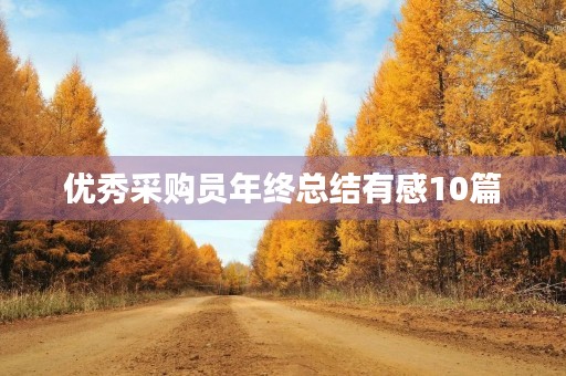 优秀采购员年终总结有感10篇 优秀采购员年终总结有感10篇