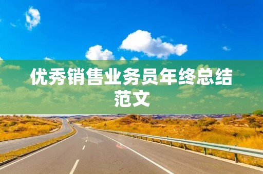 优秀销售业务员年终总结范文