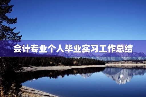 会计专业个人毕业实习工作总结