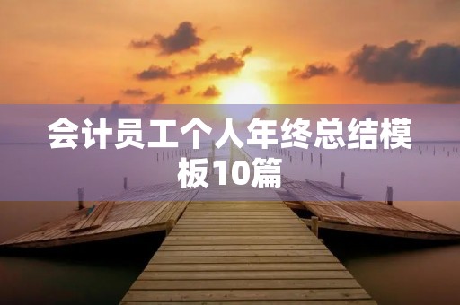 会计员工个人年终总结模板10篇