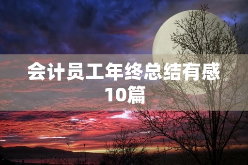 会计员工年终总结有感10篇