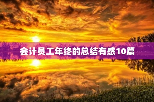 会计员工年终的总结有感10篇