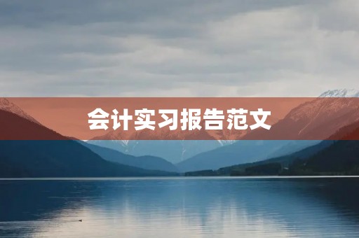 会计实习报告范文(7篇)