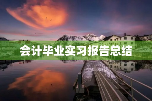 会计毕业实习报告总结