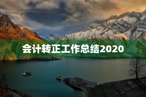 会计转正工作总结2020